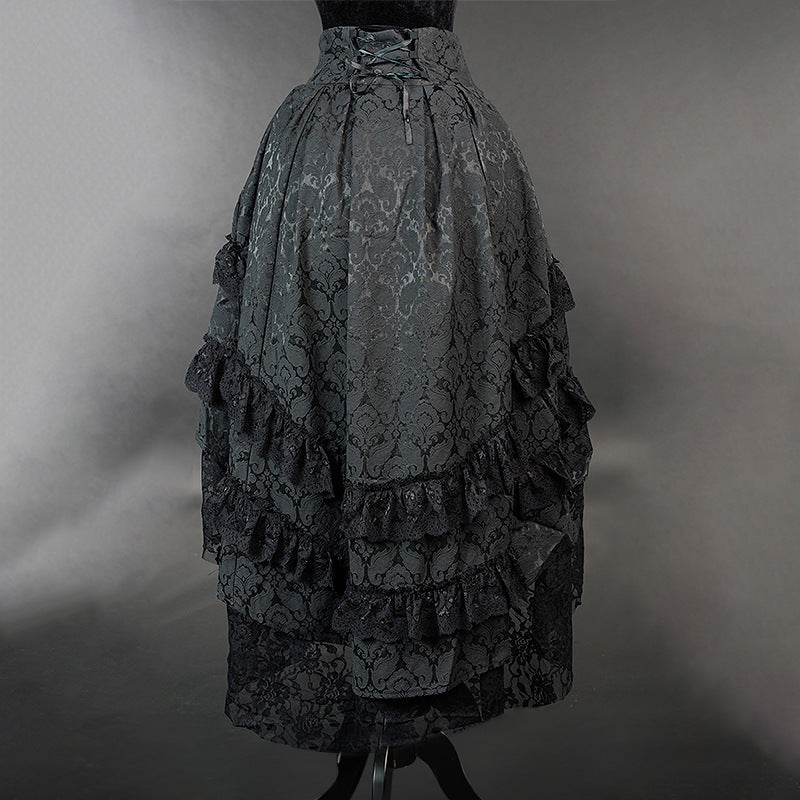Gothic-Style Retro Lace Skirt