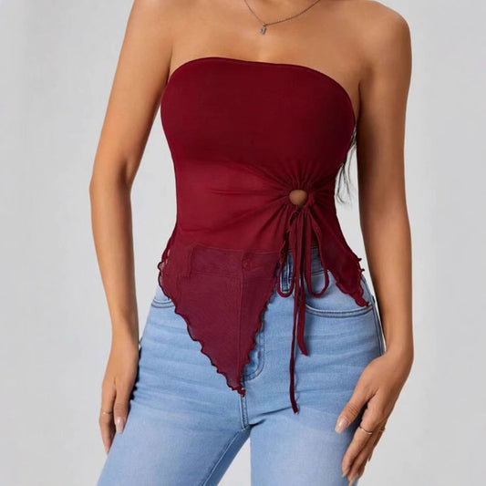 Shoulder-Baring Irregular Top