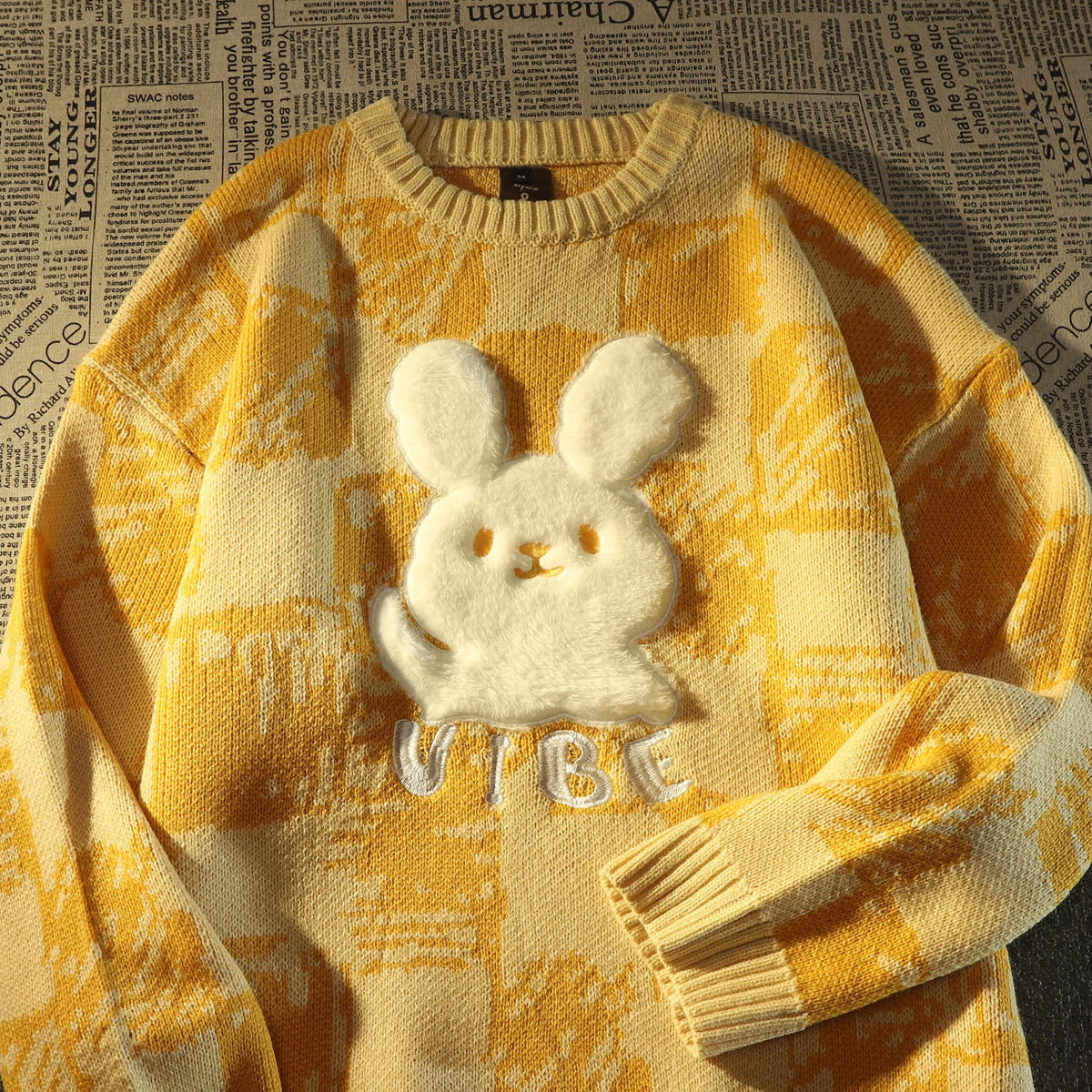 Vintage Rabbit Sweater For Women