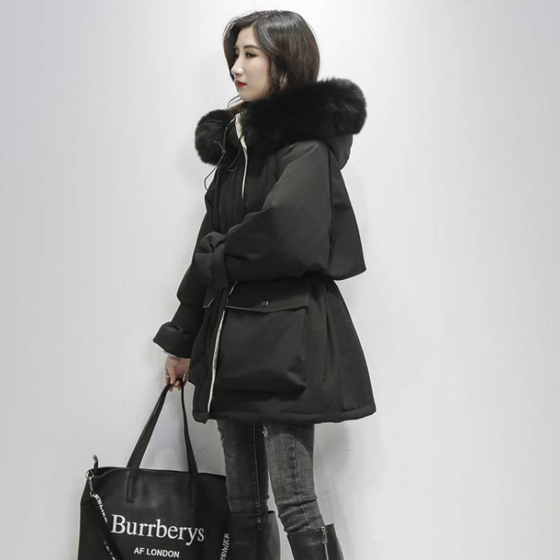 Women's Mid-Length Down Cotton-Padded Loose Thick Cotton Coat