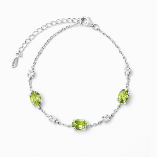 Peridot Bracelet in Sterling Silver
