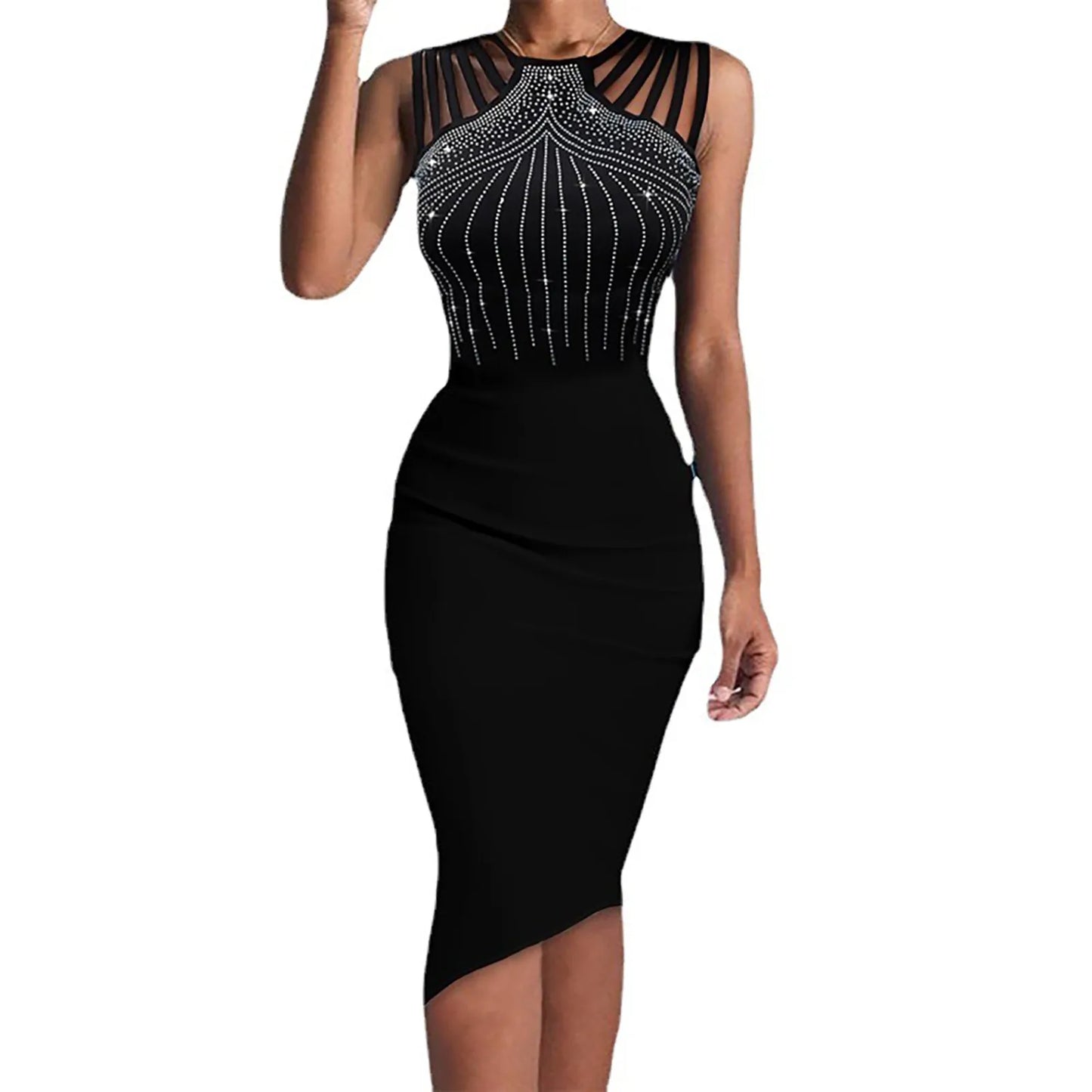 Lace Sleeveless Midi Dress