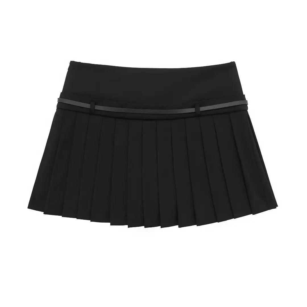 Streetwear Pleated Mini Skirt