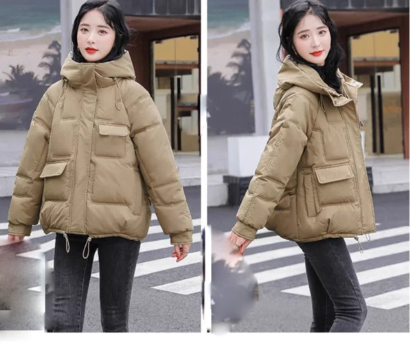 Hooded Loose Short Winter Down Coat For Women