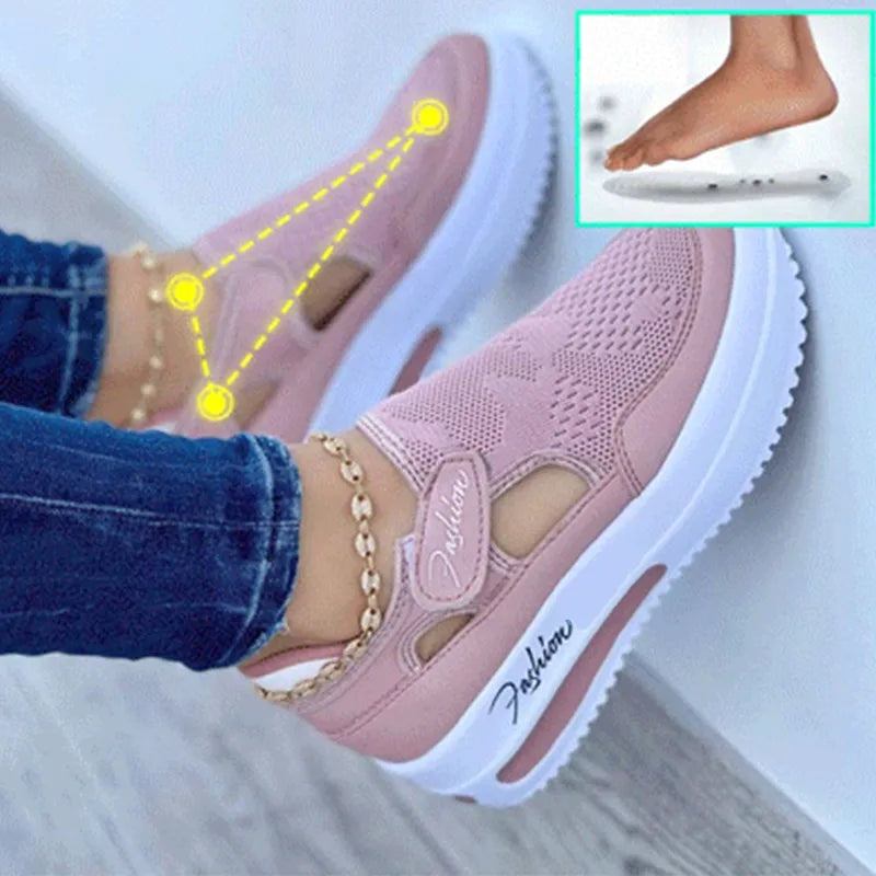 Platform Hollow-Out Sneakers For Women