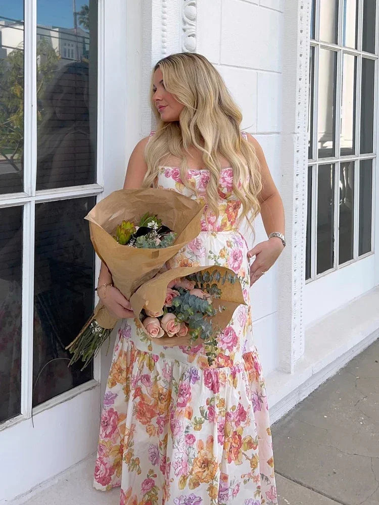 Midi Floral Print Dress