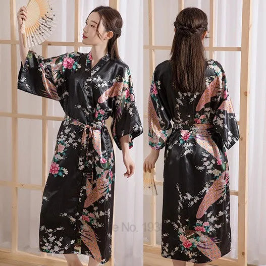 Intimate Print Silk Rayon Robe