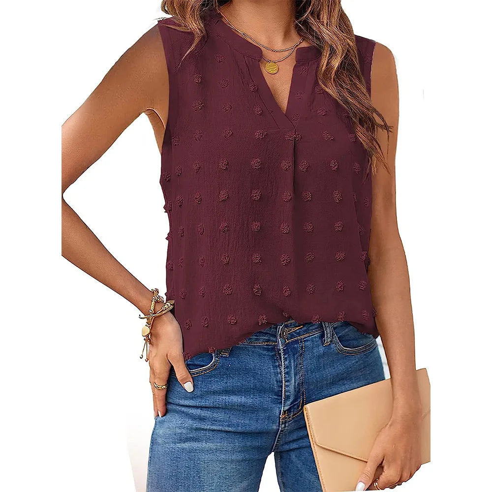 Women's V-Neck Dressy Casual T-Shirt