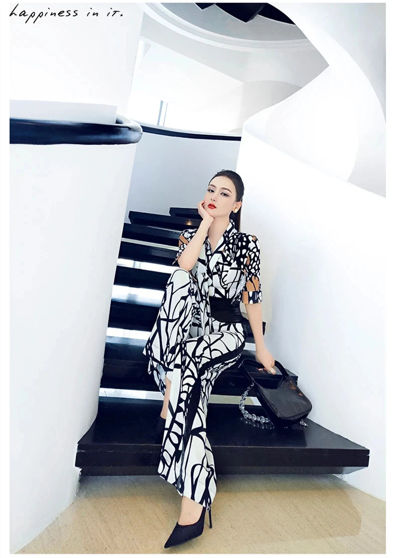 new summer office lady  Fashion casual loose brand female women girls thin wide leg jumpsuits clothing