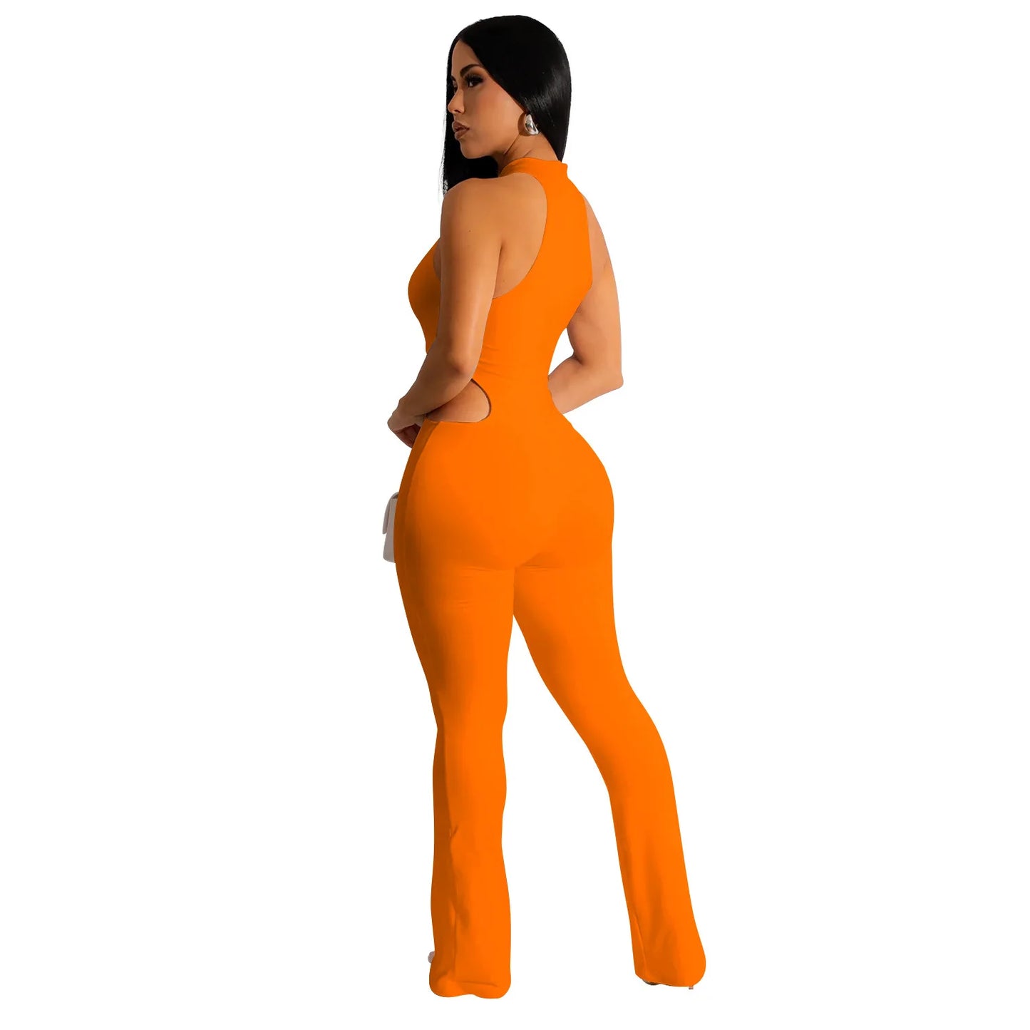 Hollow-Out Club/Party Jumpsuit