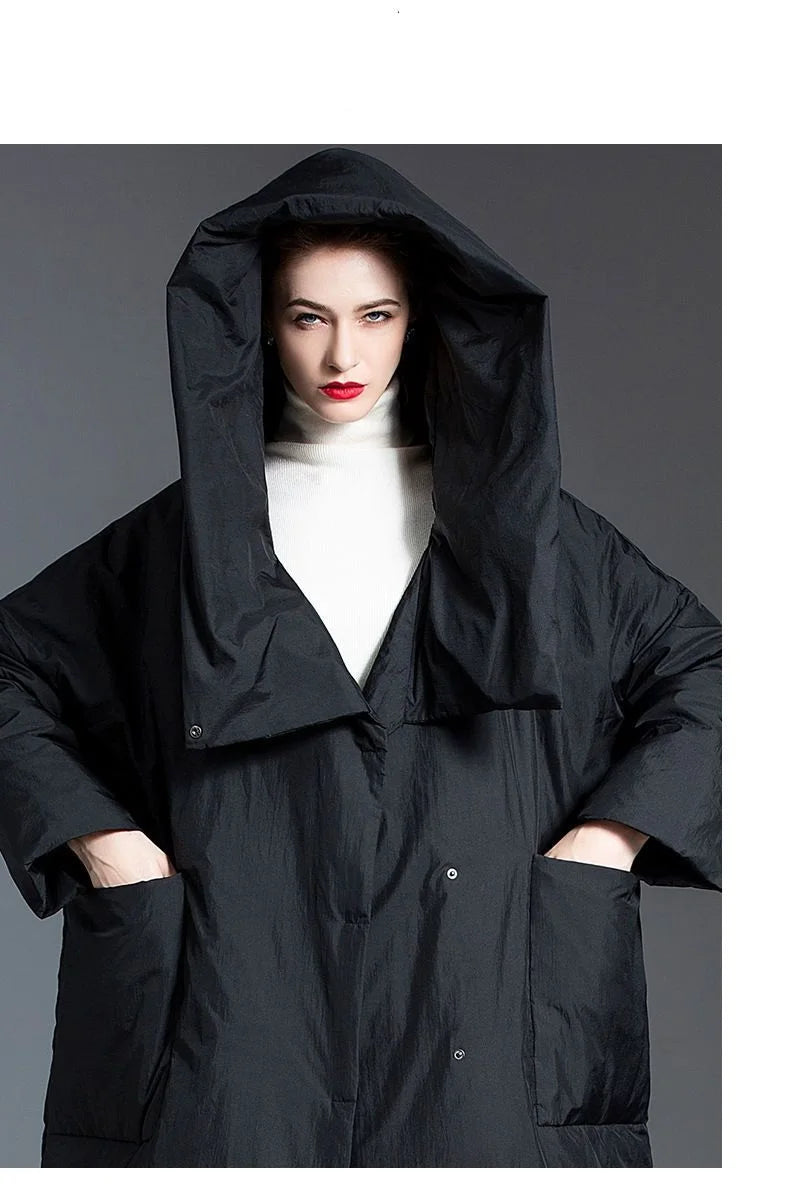 Thick  Loose Long Hooded Women's Jacket