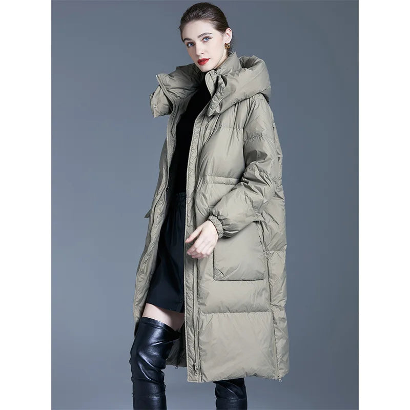 Long Padded Lightweight Winter Jacket For Women