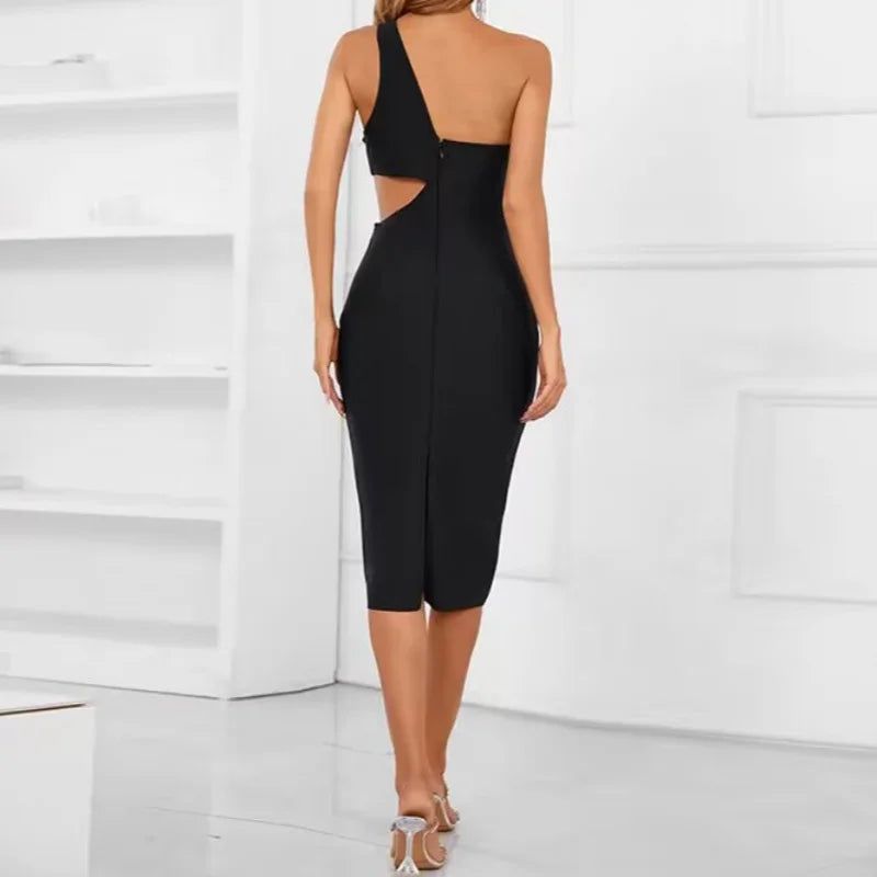 Advanced-Fashion New Tube-Top Slim Diagonal-Collar Dress