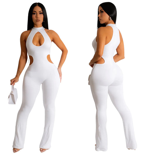 Hollow-Out Club/Party Jumpsuit