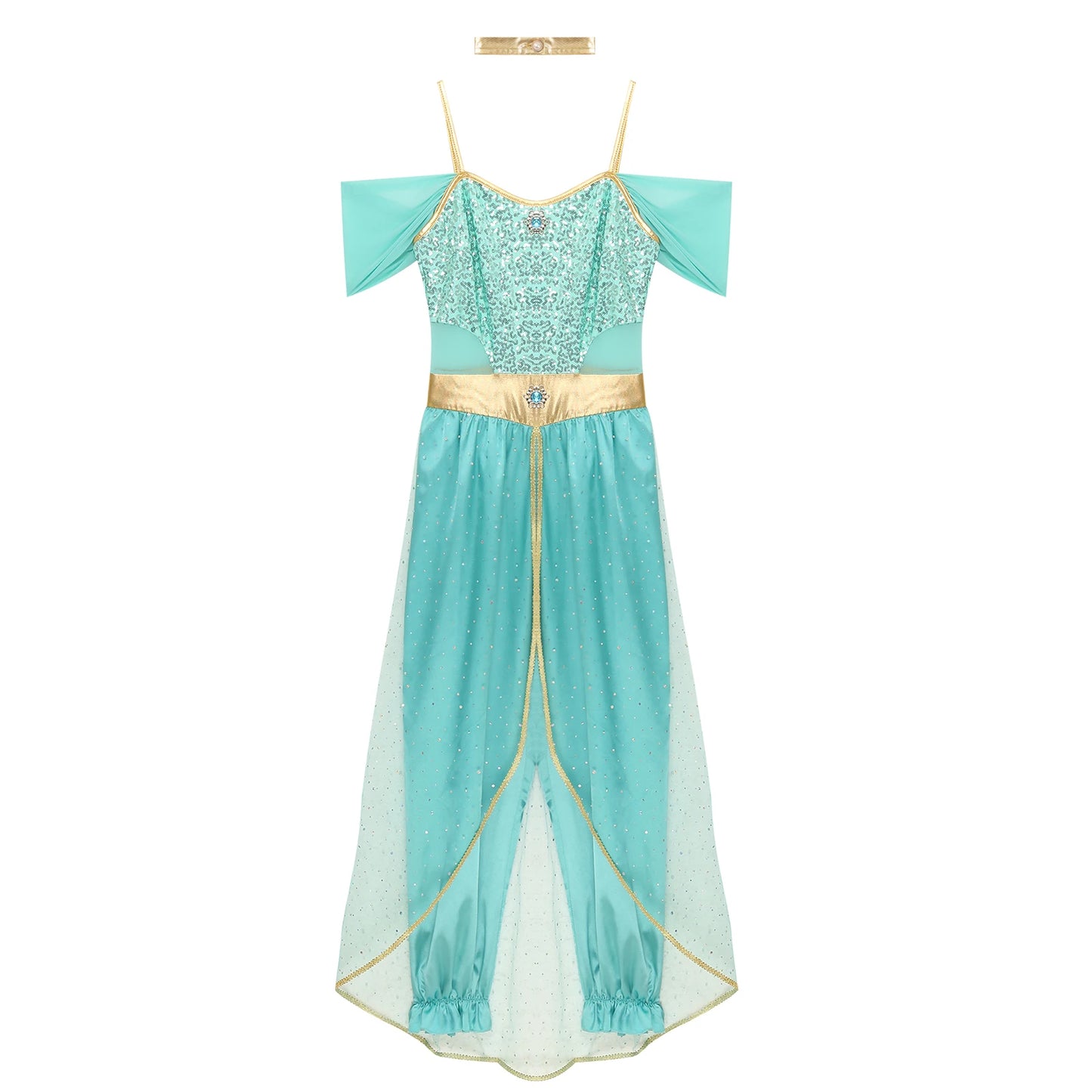 Bollywood-Style Women's Long Pants Jumpsuit
