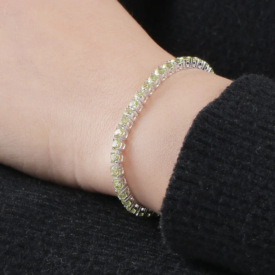 UMCHO 925 Sterling Silver Peridot Bracelet