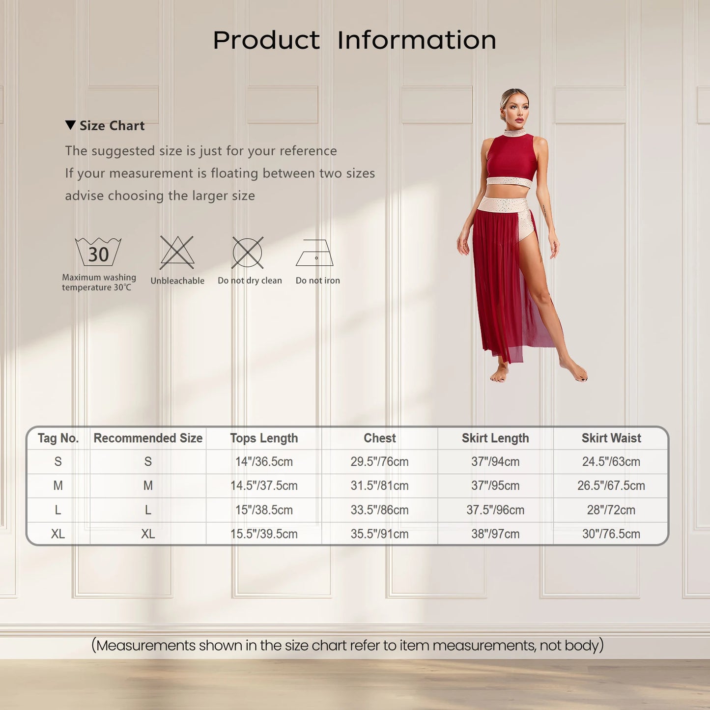 Women Lyrical Dance Costume Sleeveless Rhinestone Ballet Gymnastic Leotard Skirt with Crop Top Set Contemporary Dance Dress