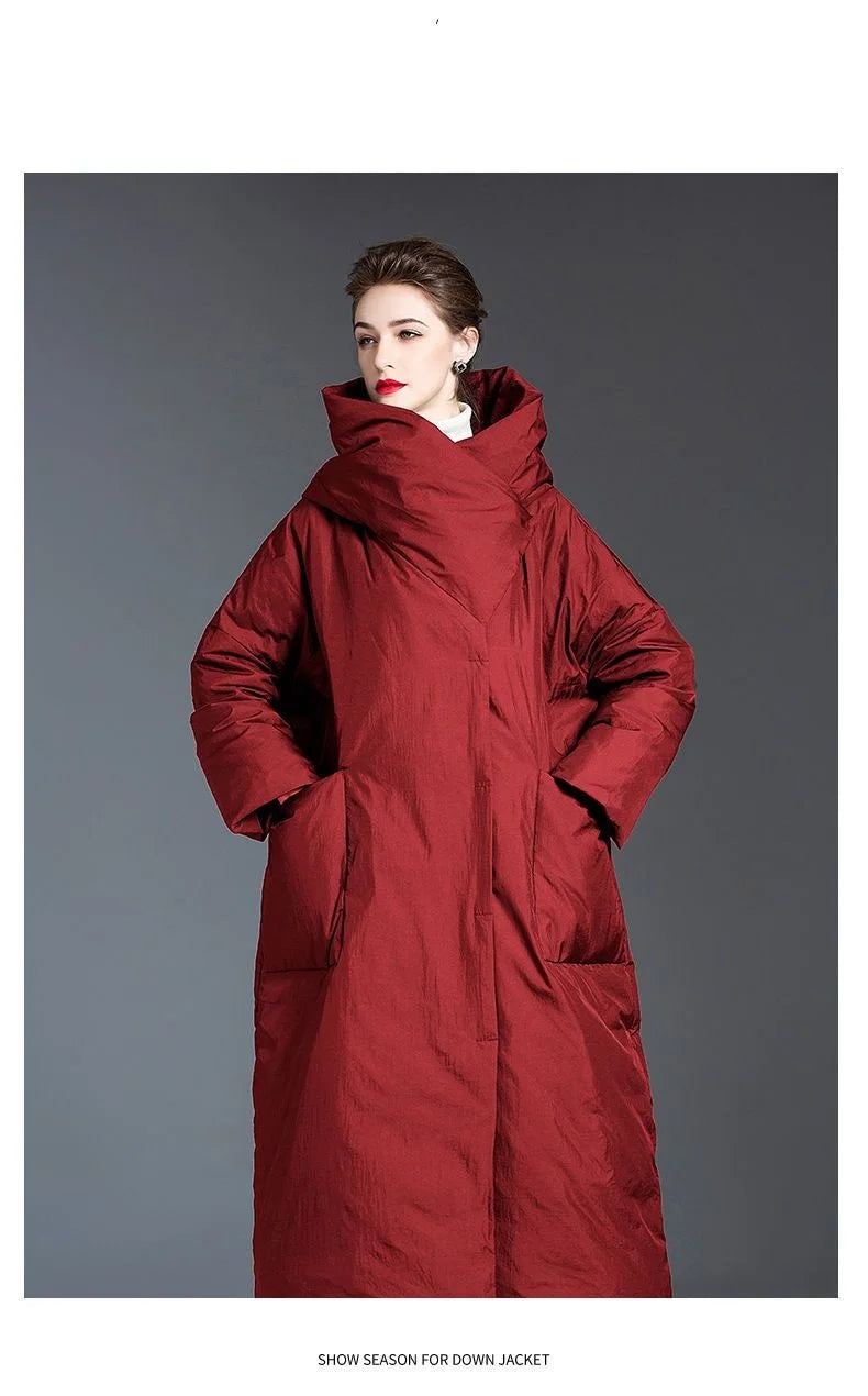 Thick  Loose Long Hooded Women's Jacket