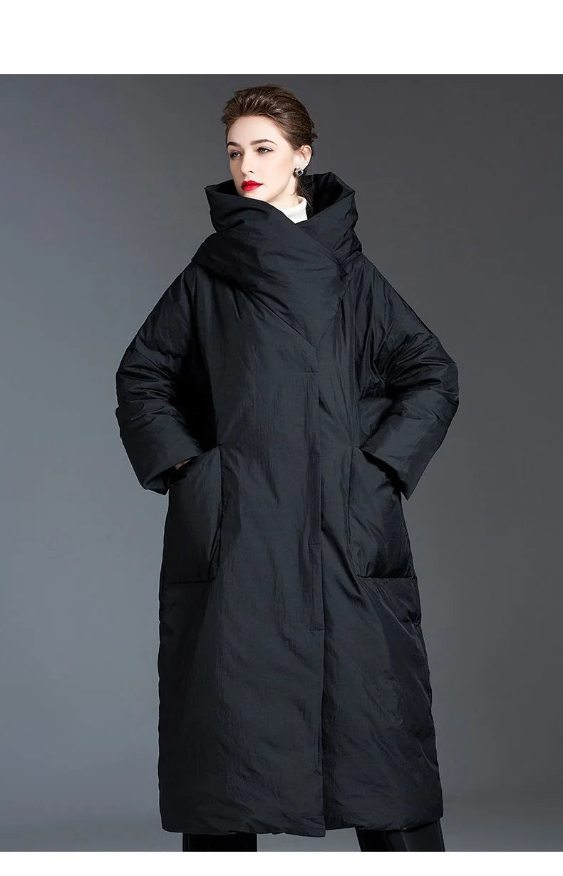 Thick  Loose Long Hooded Women's Jacket