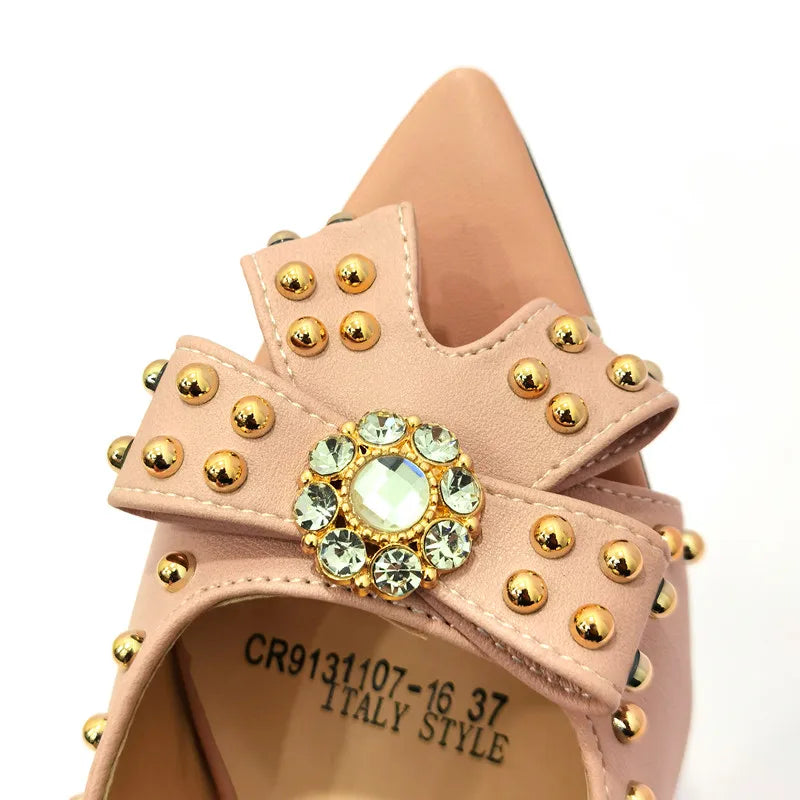 Rivet-Style Matching Shoes & Bag Set