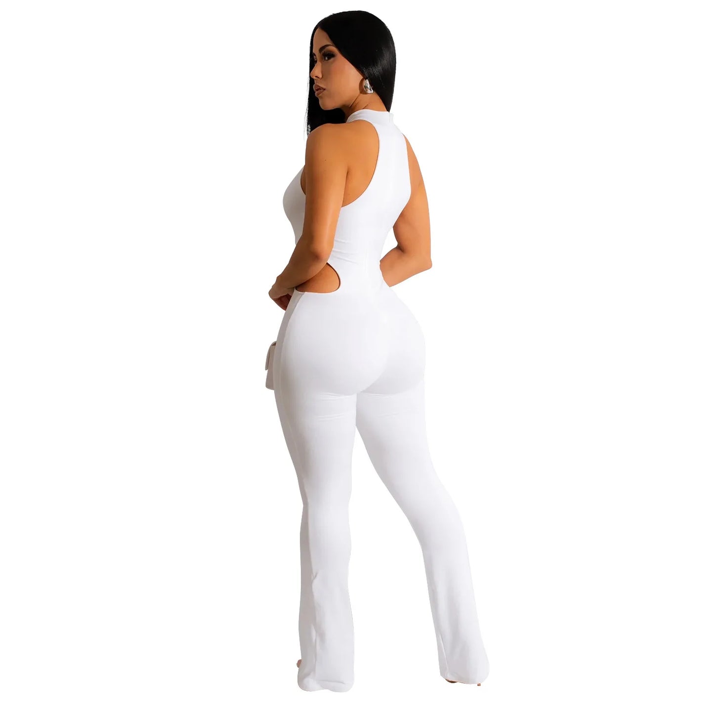 Hollow-Out Club/Party Jumpsuit