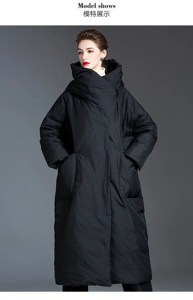 Thick  Loose Long Hooded Women's Jacket