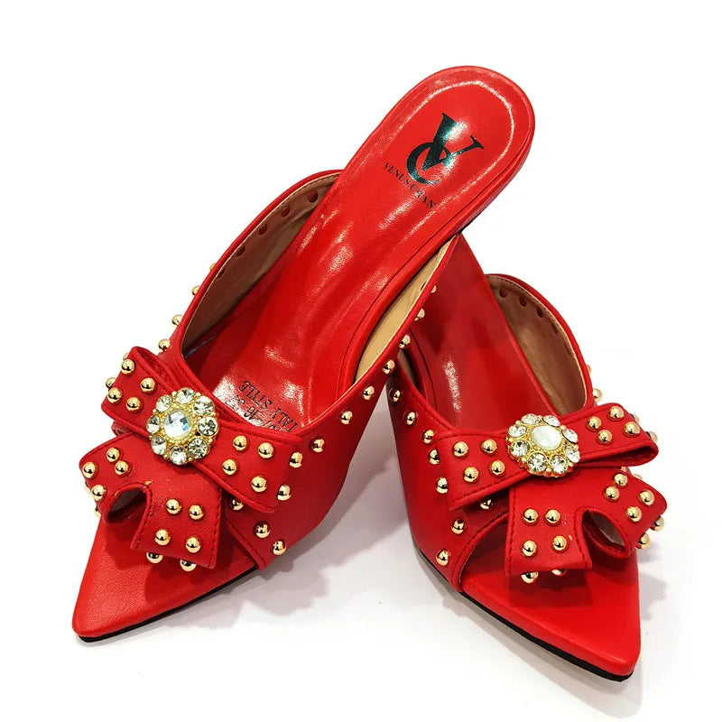 Rivet-Style Matching Shoes & Bag Set