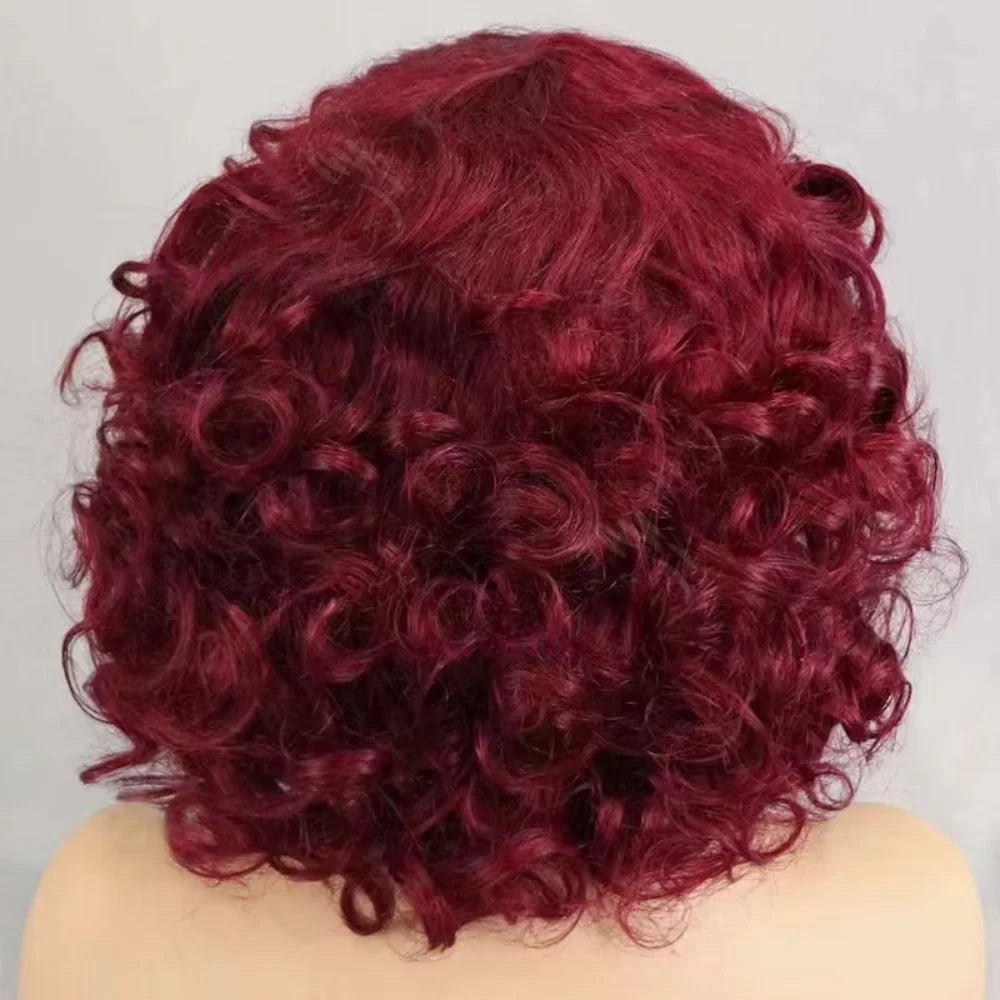 Egg Curls Human Hair Wig With Bangs