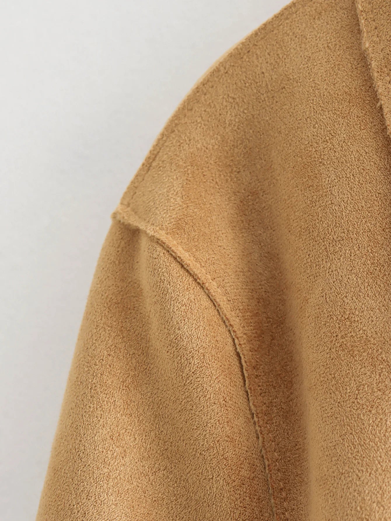 Female Deerskin Velvet Turn-Down-Collar Jacket