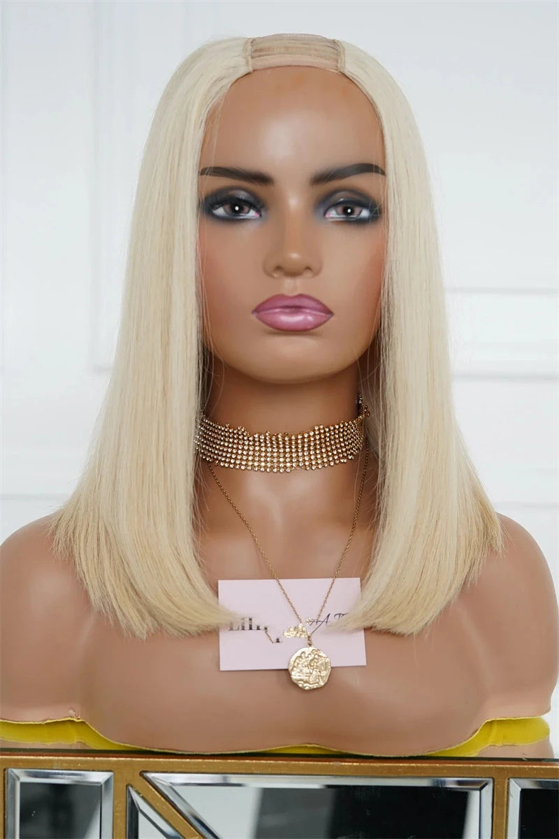 Short Bob U/V Part Wig - 100% Real Brazilian Human Hair