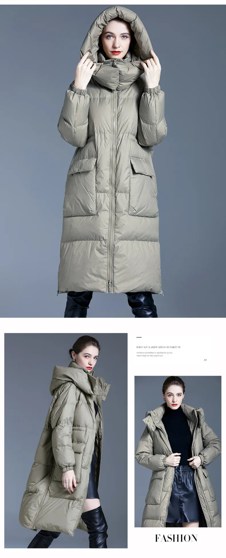 Long Padded Lightweight Winter Jacket For Women