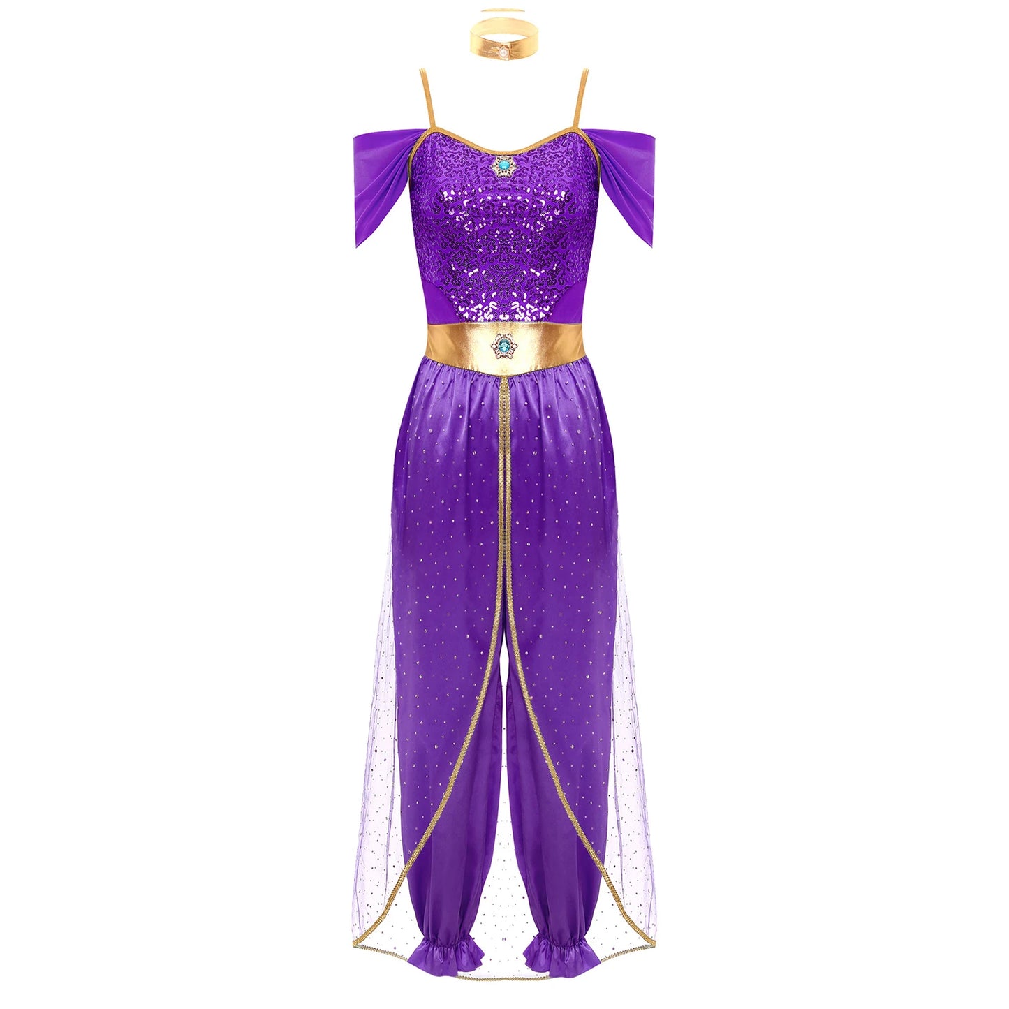 Bollywood-Style Women's Long Pants Jumpsuit