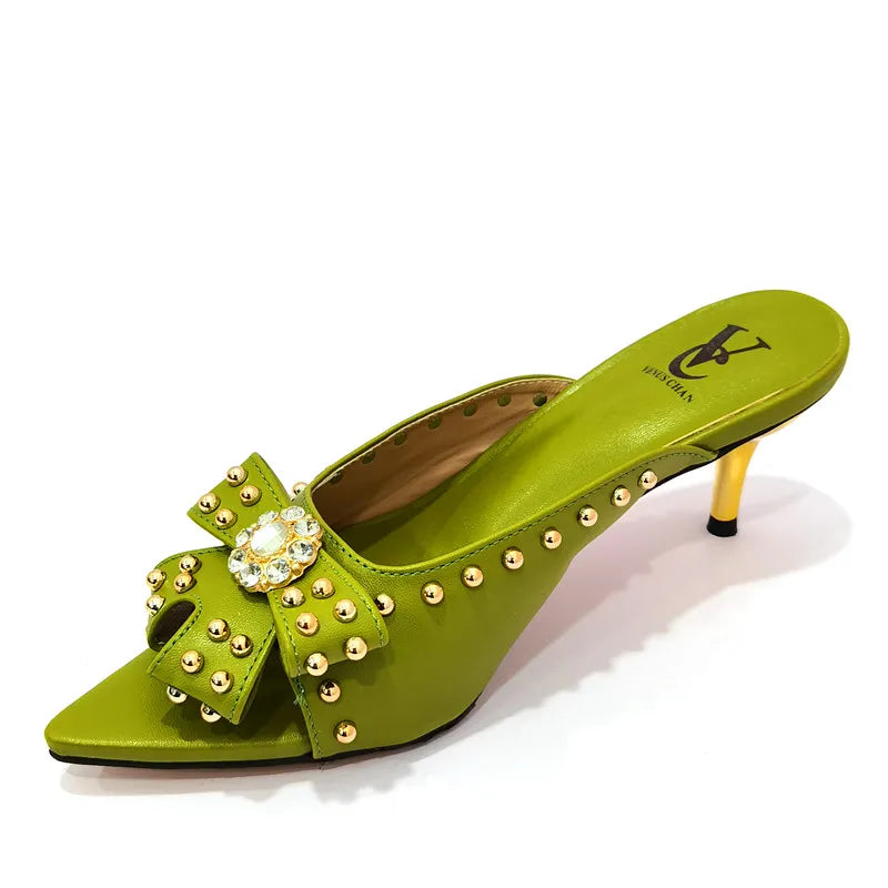 Rivet-Style Matching Shoes & Bag Set