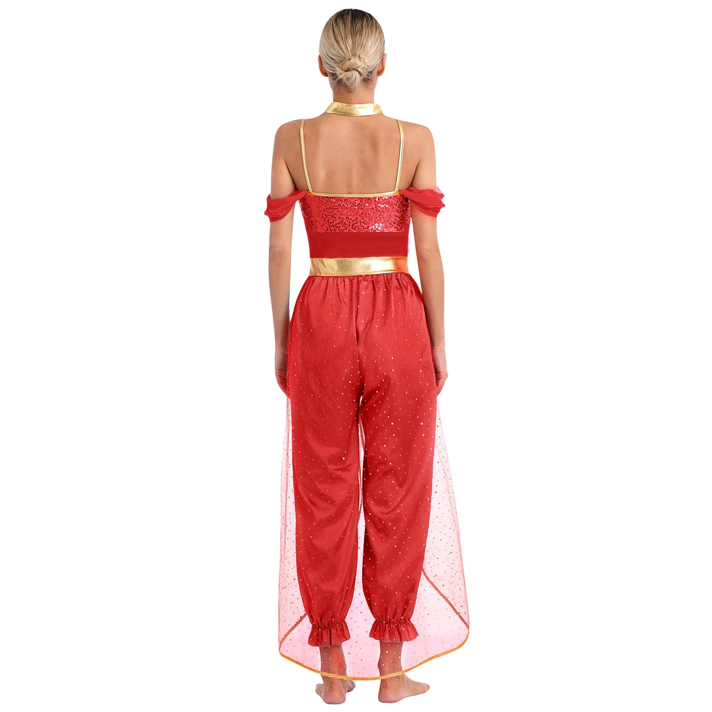 Bollywood-Style Women's Long Pants Jumpsuit