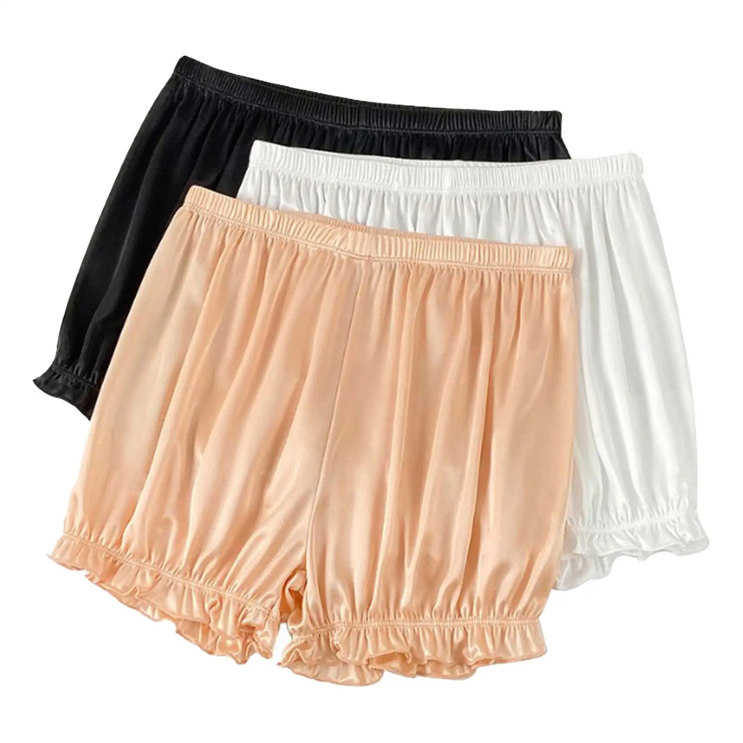 Solid-Colour Frilly Bloomers Shorts