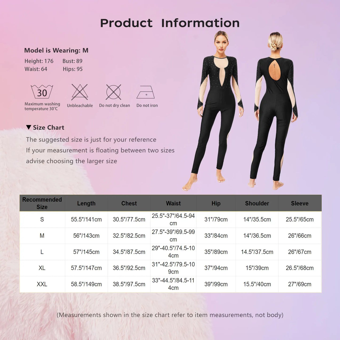 Rhinestones Ballet Dance/Gymnastics Jumpsuit