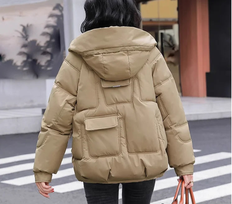 Hooded Loose Short Winter Down Coat For Women