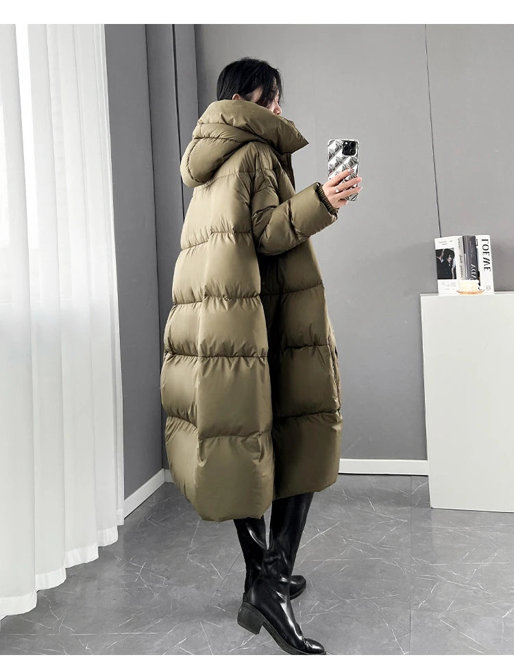 2024 New Ladies' Winter  Hooded Parkas Jacket