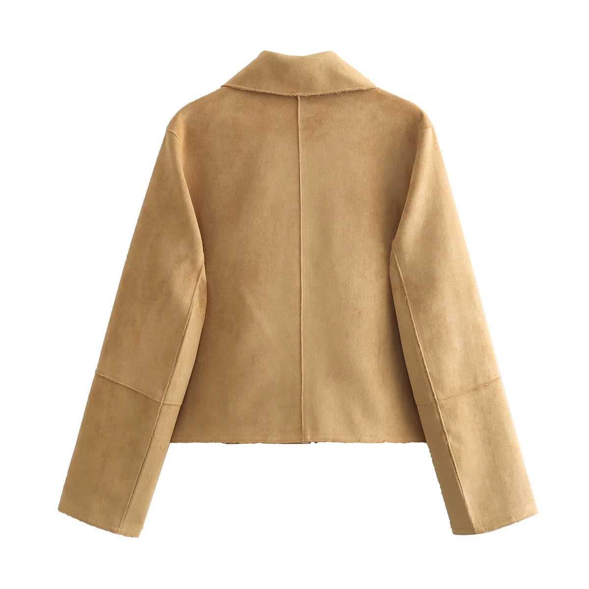 Female Deerskin Velvet Turn-Down-Collar Jacket