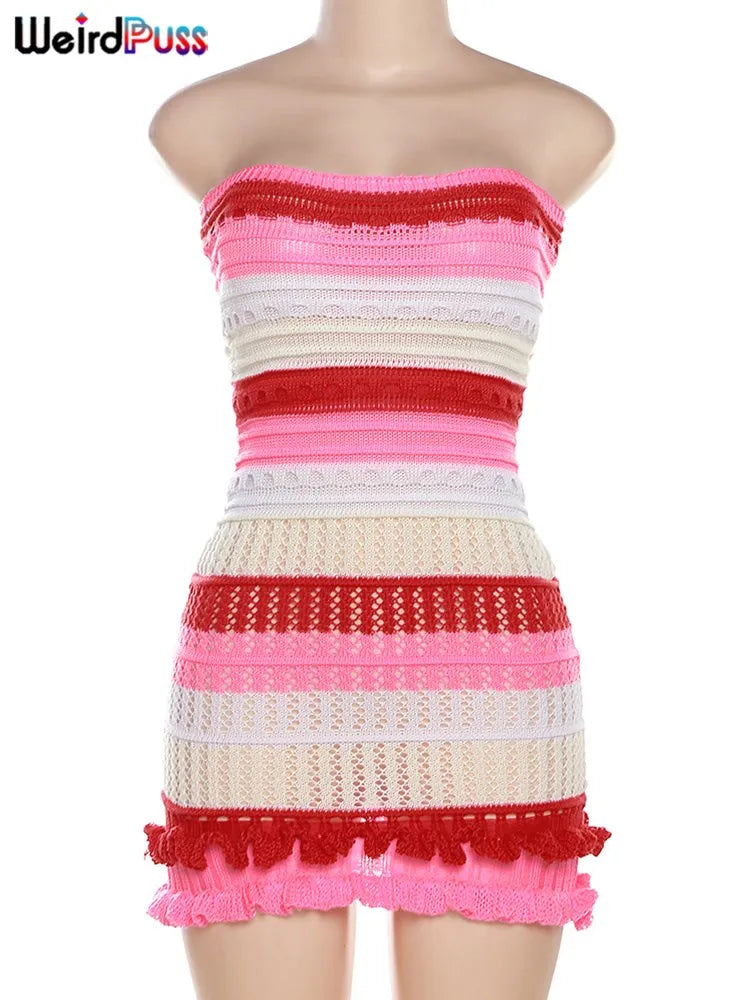 Weird Puss Knit Tube Dress