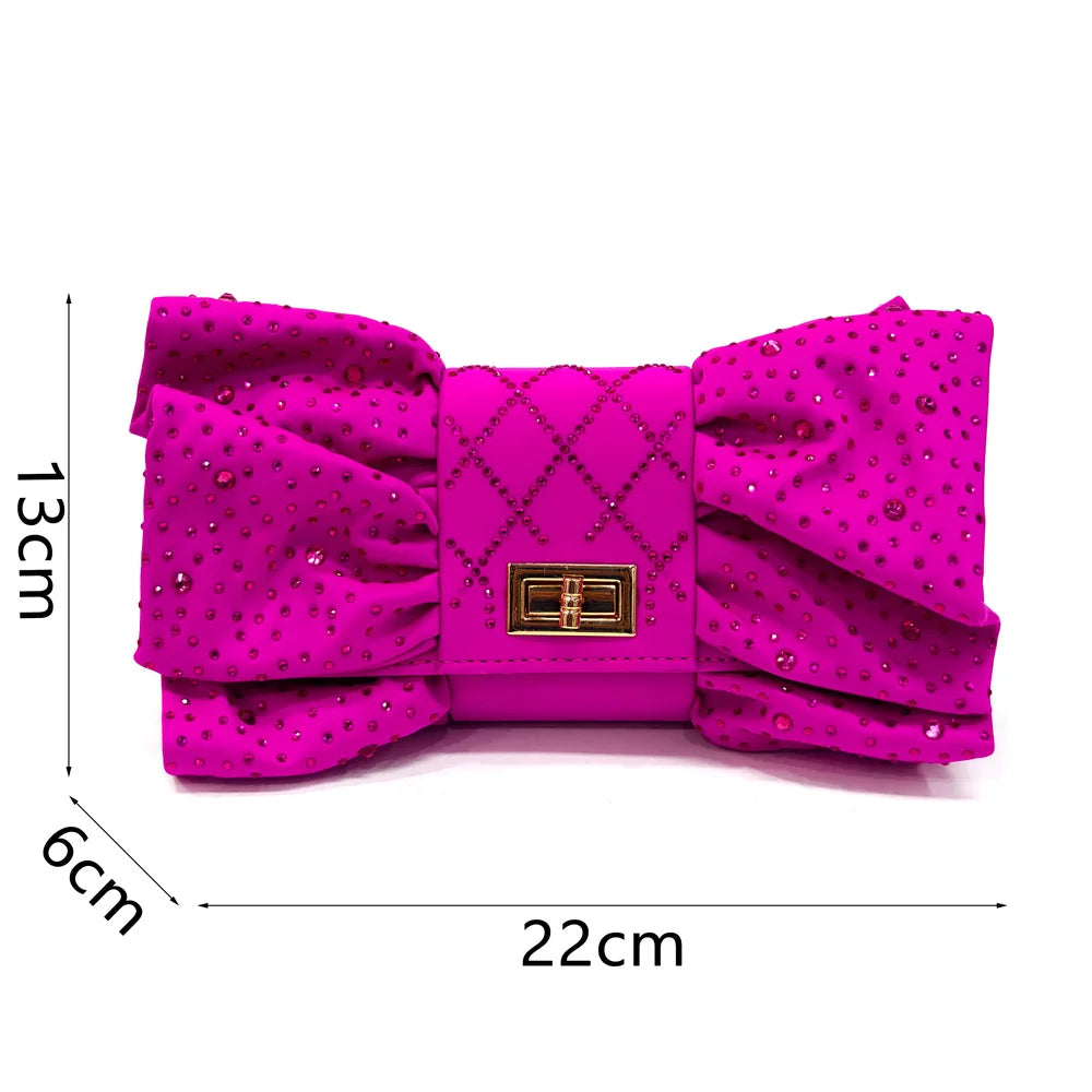 New Elegant Heels & Rhinestone Handbag Set