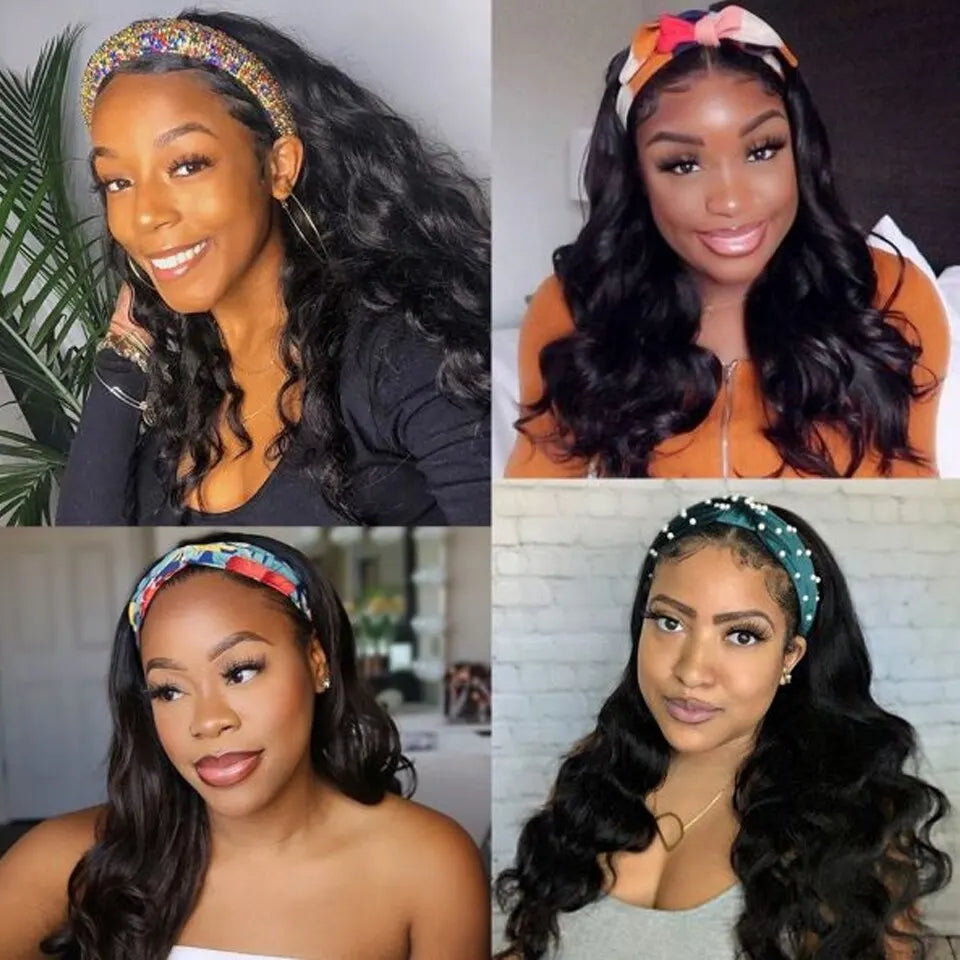 Brazilian Human Hair Wig With Headband