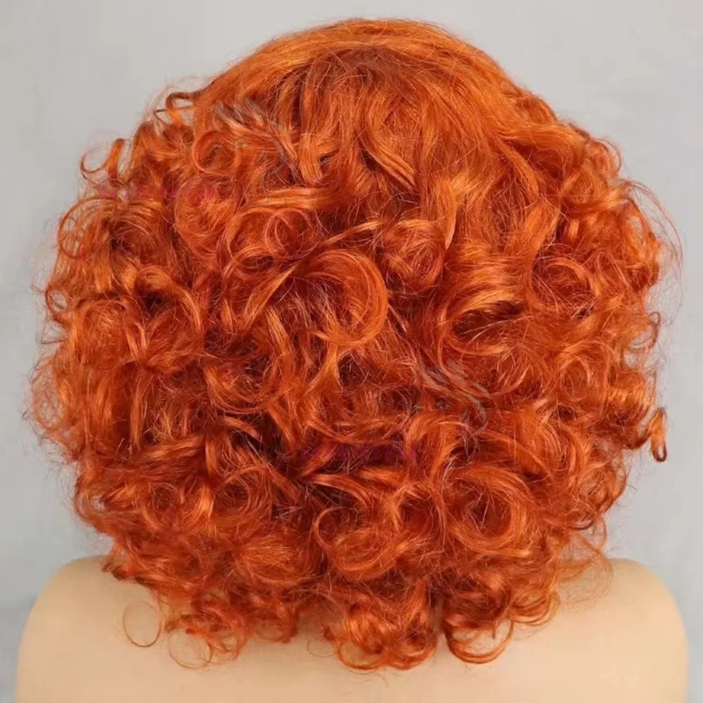 Egg Curls Human Hair Wig With Bangs