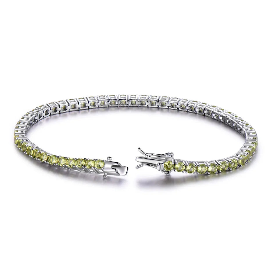 UMCHO 925 Sterling Silver Peridot Bracelet