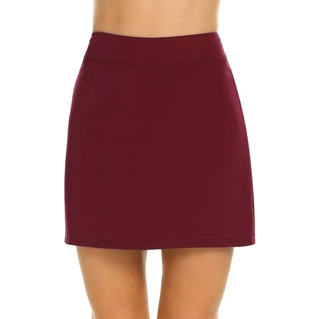 S-4Xl Skirt Ladies Large Size High Waist Slim Slimming Short Skirt A-Line Shorts Tennis Sports Short Skirt Women
