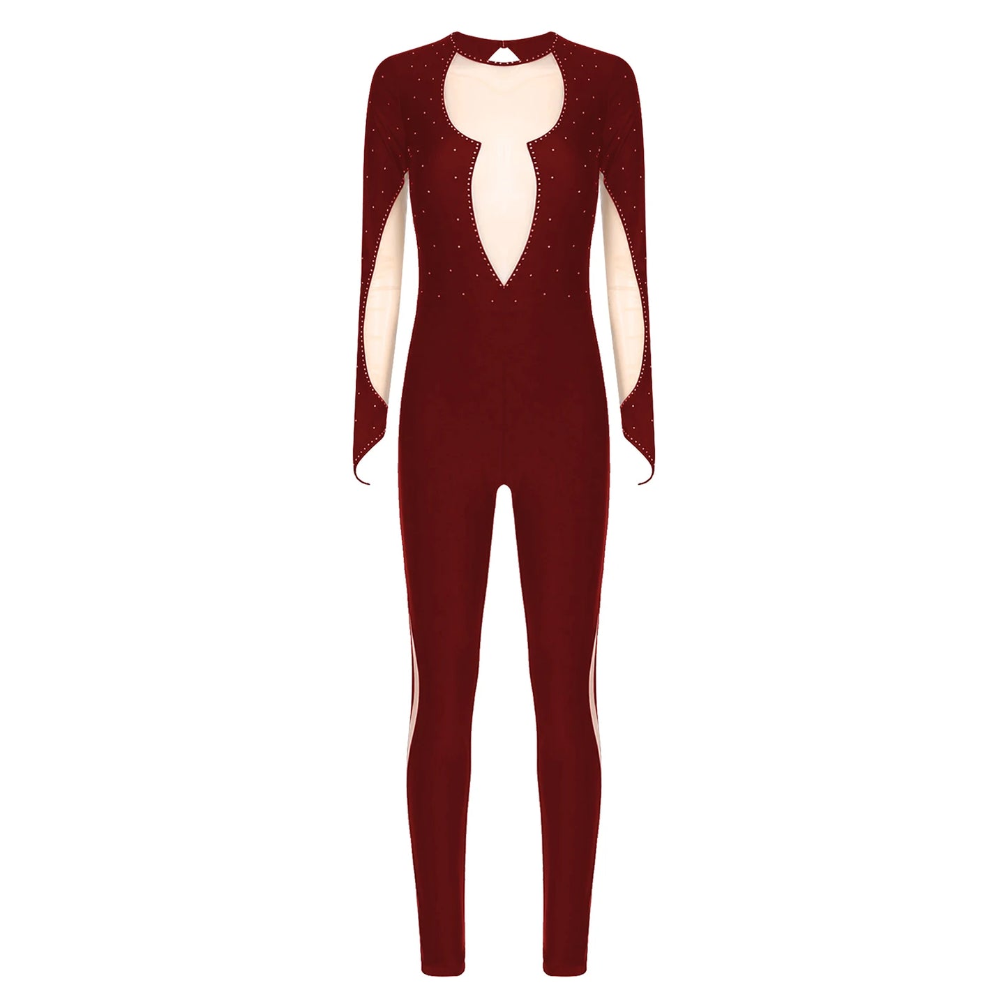 Rhinestones Ballet Dance/Gymnastics Jumpsuit