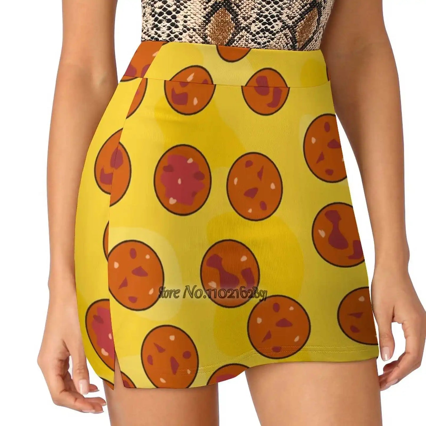 Pepperoni Pizza Sports Lining Skirt