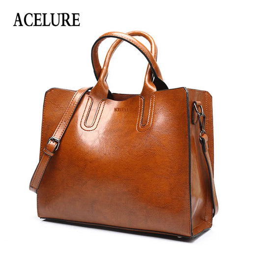 Versatile ACELURE Leather Handbags