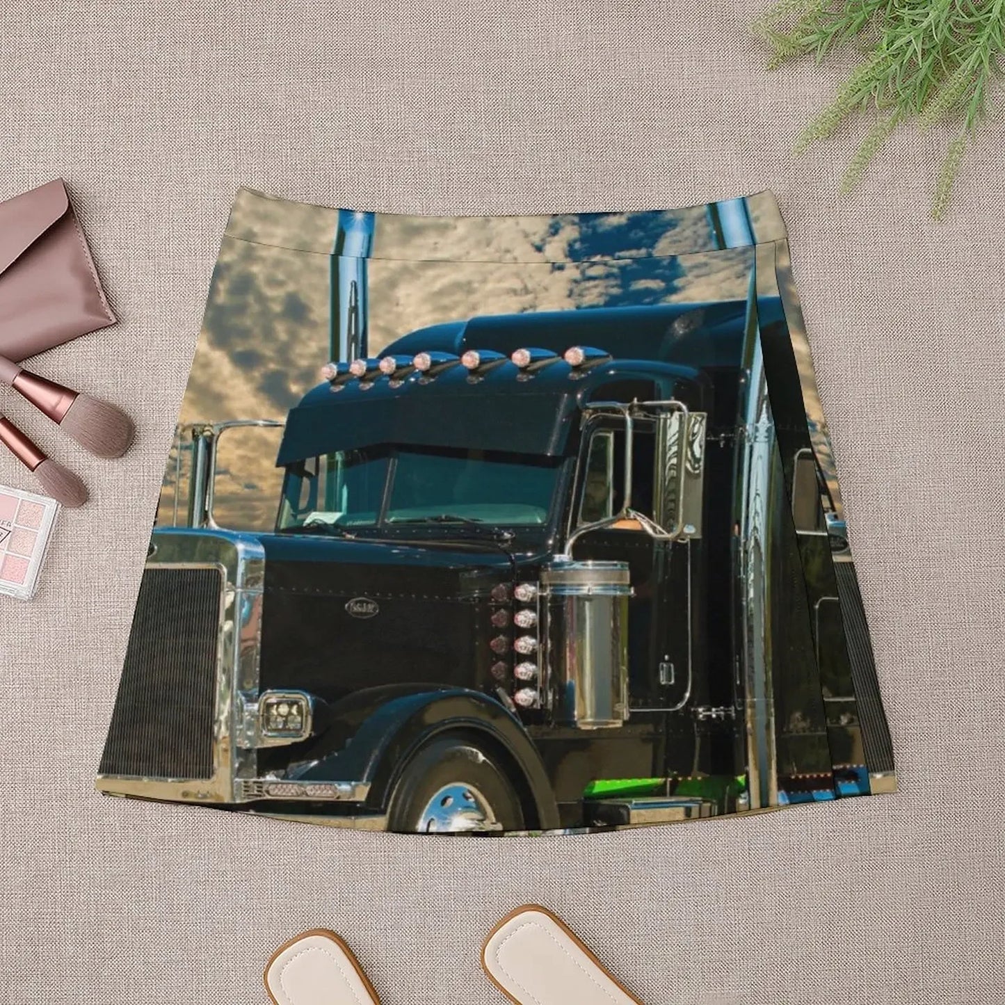 Novelty Black Peterbilt Mini Skirt