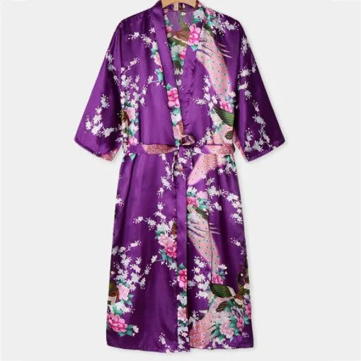 Intimate Print Silk Rayon Robe